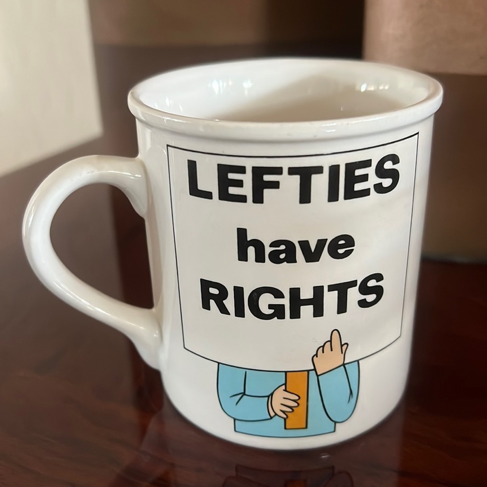 Vintage “Lefties have Rights” Coffee Mug - Picture 1 of 7